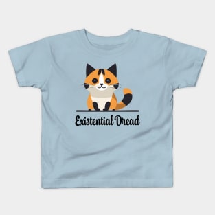 Existential Dread Cat Kids T-Shirt